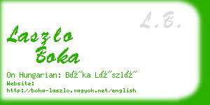 laszlo boka business card